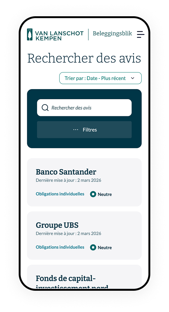 Interface du screener de fonds