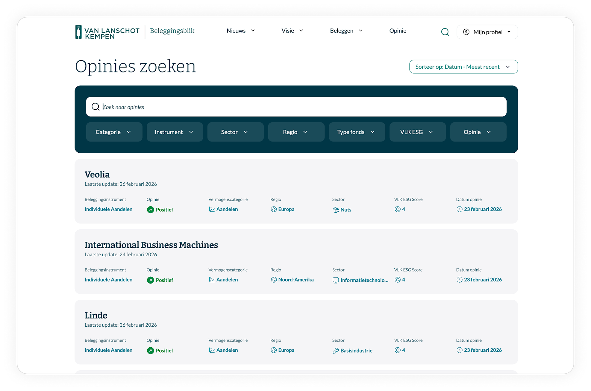 Interface Fund Screener